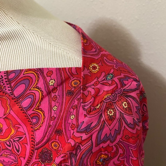 Isaac Mizrahi Floral Pink Paisley Sheath 3/4 Sleeve Dress - Excellent Condition - Picture 4 of 8